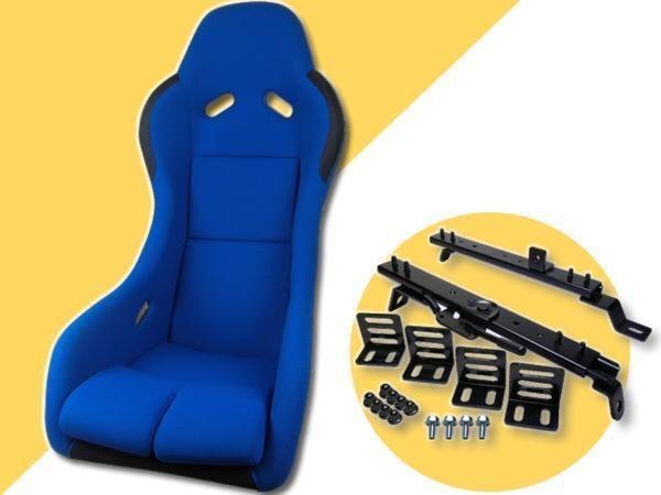 フルバケシート(青) シートレールセット/スカイライン R32/R33拍卖