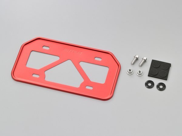 デイトナ 軽量ナンバープレートホルダー 原付用山型/レッド (17657)拍卖