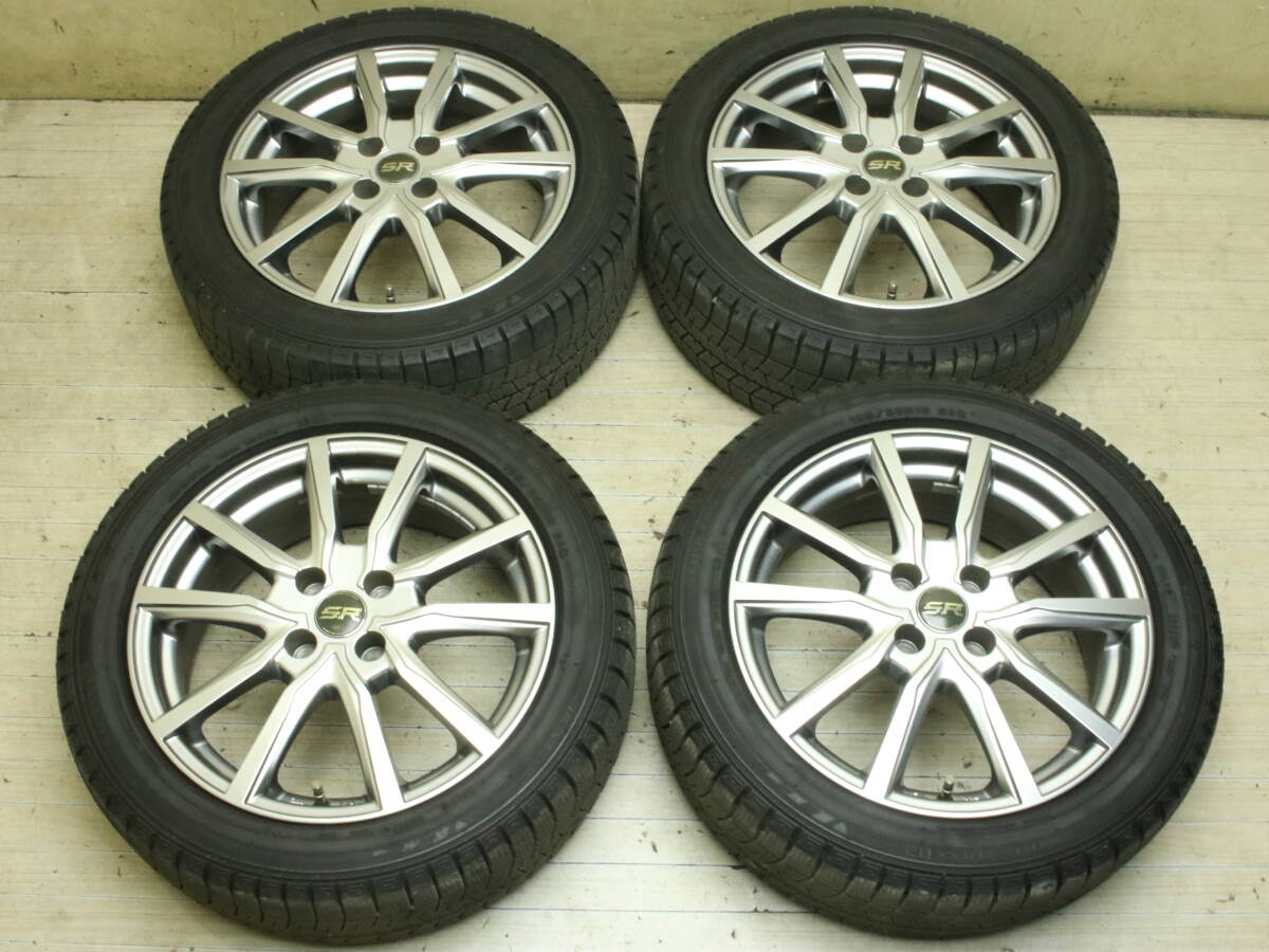 送料無料 SR スタッドレス ダンロップ WINTER MAXX 03 16×6J 195/50R16 PCD 100 4H 4本拍卖
