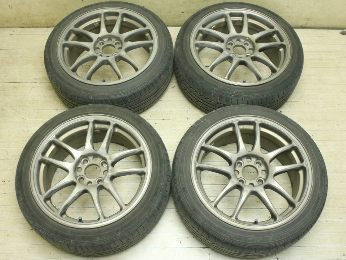 送料無料 WORK EMOTION CR Kai 16×7J 195/45R16 PCD 100 4H 4本 ブロンズ ワーク エモーション 改拍卖