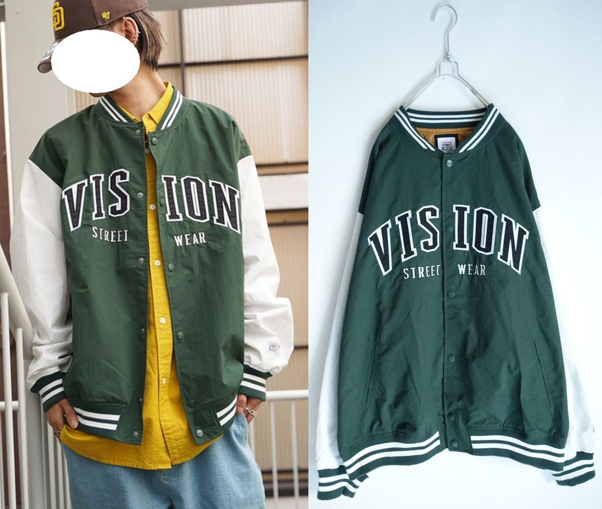 VISION STREET WEAR ナイロンジャケットスタジャン LL拍卖
