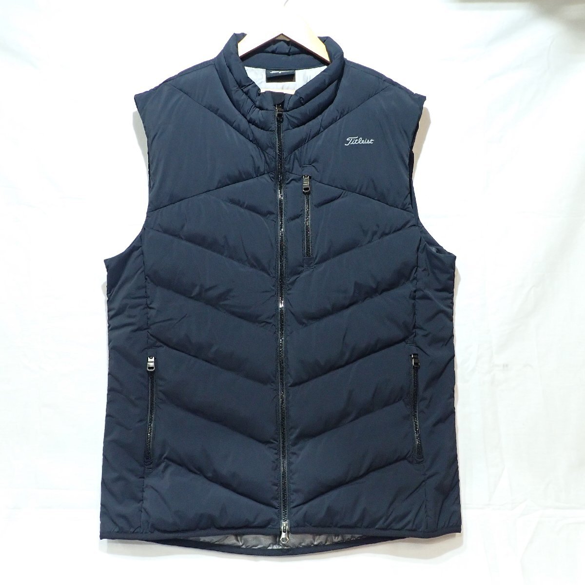 B652 Titleist タイトリスト インサレーションベスト TWMV2145 ネイビー 3Lサイズ ストレッチ キルティング ストレッチ ゴルフウェア拍卖