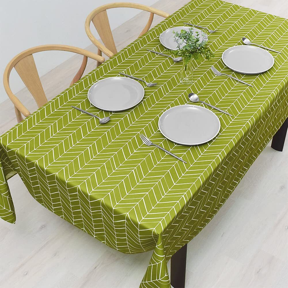 スタイルデコール(STYLE Decor) テーブルクロス 綿100% おしゃれ 長方形 北欧 120×150cm スタンダード グリーン フェ拍卖