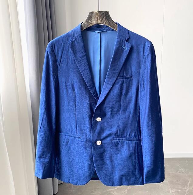 新入荷新作紺色 しっとり肌触り!新品 メンズ テンセル混 テーラードジャケット 格子チェック 薄手 春夏秋 ビジネス カジュアル ブレザー拍卖