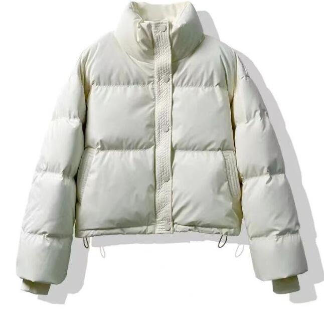 新入荷ショート丈コート フェイクダウン アウター 羽織 厚手 カジュアル シンプル かわいい 秋冬 M ホワイト拍卖