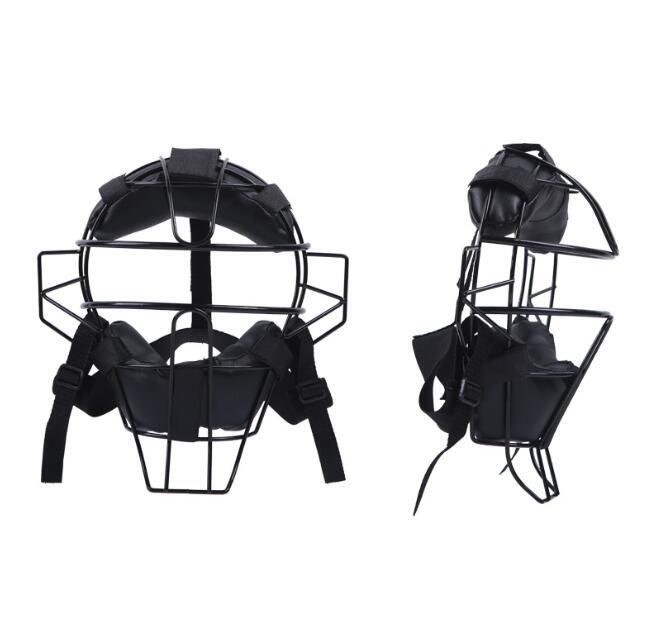 新入荷キャッチャーカバー野球ソフトボール 練習審判キッズから大人顔面保護防具 キャッチボール 肉厚クッション 調節可能 ブラック拍卖