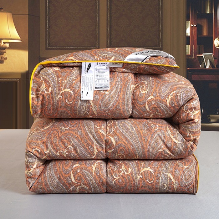 人気冬羽毛布団シングル3.5kgホワイトダックダウン95%ロング冬用掛け布団羽毛ふとん羽毛掛け布団50マス立体キルト暖かいグリーンブラウン拍卖