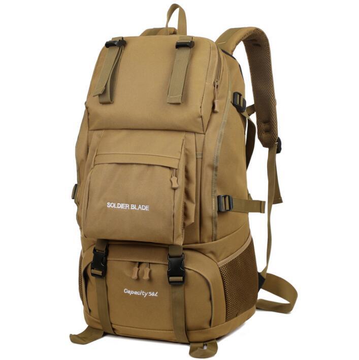 新入荷 新品お色選択可 リュック バックパック 55L 大容量 多機能 丈夫 頑丈 通学 登山 旅行 1泊 宿泊 撥水 防災 カーキ拍卖