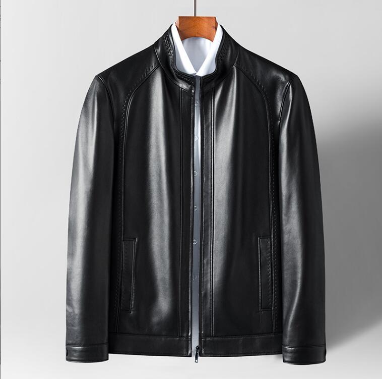 新入荷新品 上質羊革 イタリアレザー ジャケット 本革 秋冬 メンズ 革ジャン ライダース ラム ブルゾン/黒拍卖