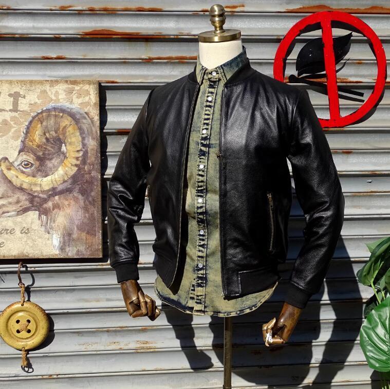 新入荷レザージャケット シングルジャケット カウハイド 本革 バイクレザー 革ジャン 牛革 メンズファッション ライダースジャケット S拍卖