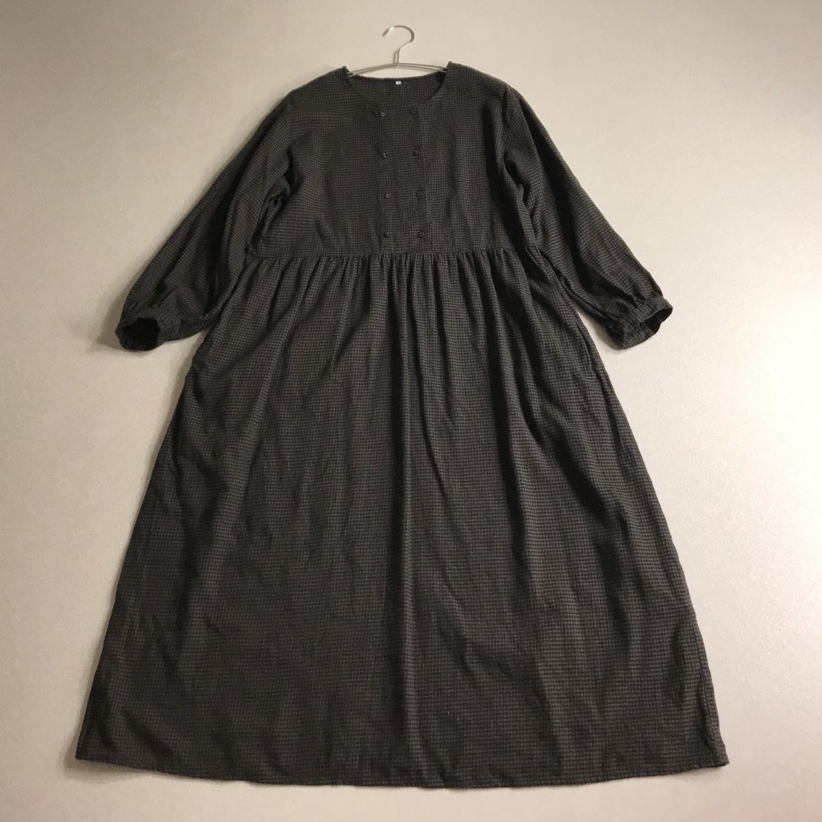 ○ season reason シーズンリーズン ノーカラー ワンピース ダブルボタン拍卖