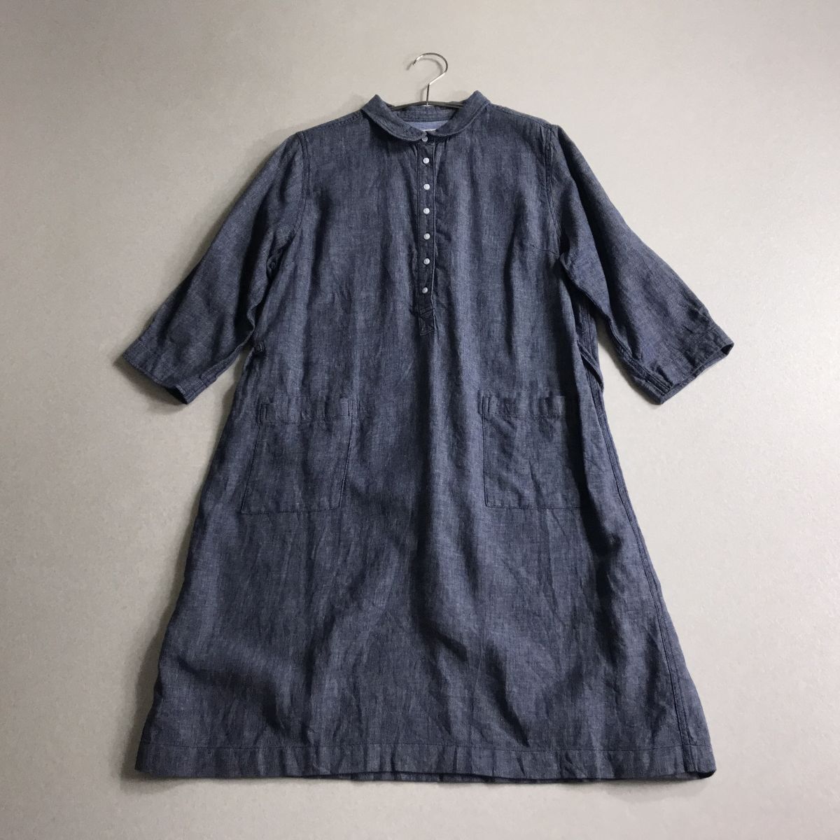 ☆ sunny clouds サニークラウズ 丸襟 プルオーバー ワンピース 大きいサイズ LL拍卖