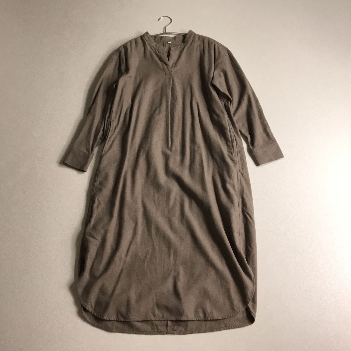 ○ 無印良品 MUJI 秋素材 コットン ワンピース拍卖