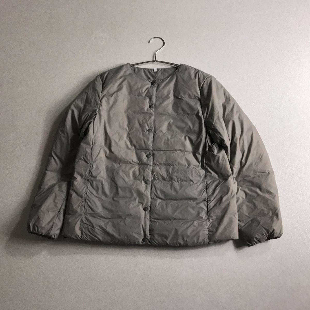 ♪ 無印良品 MUJI 軽量 ライトダウン ダウンジャケット ノーカラー拍卖