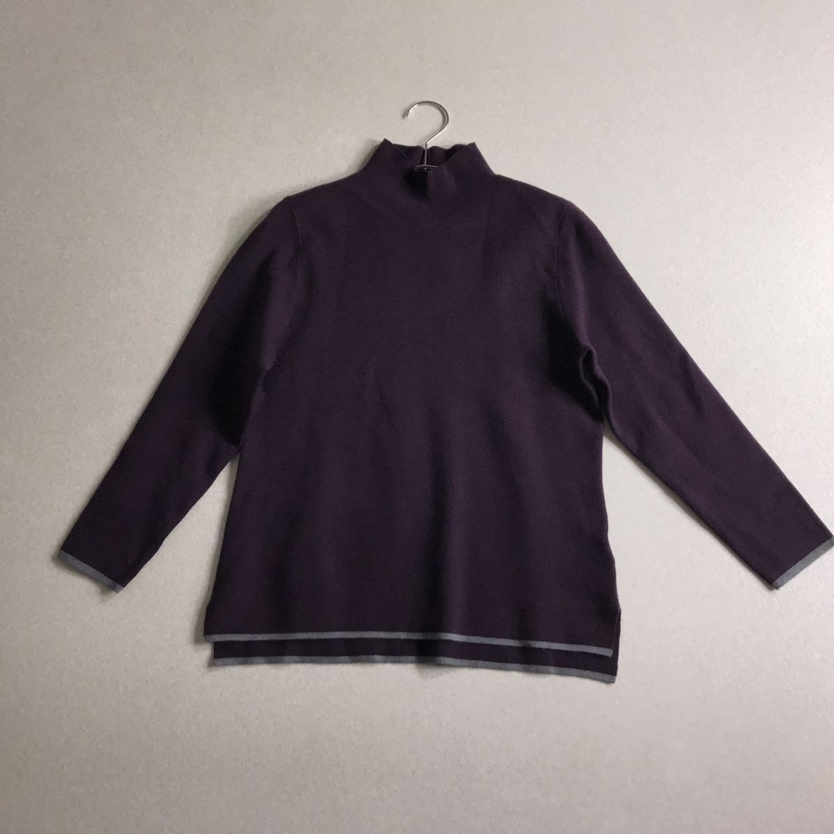 ♪ DoCLASSE ドゥクラッセ パープル ハイネック ニット セーター拍卖