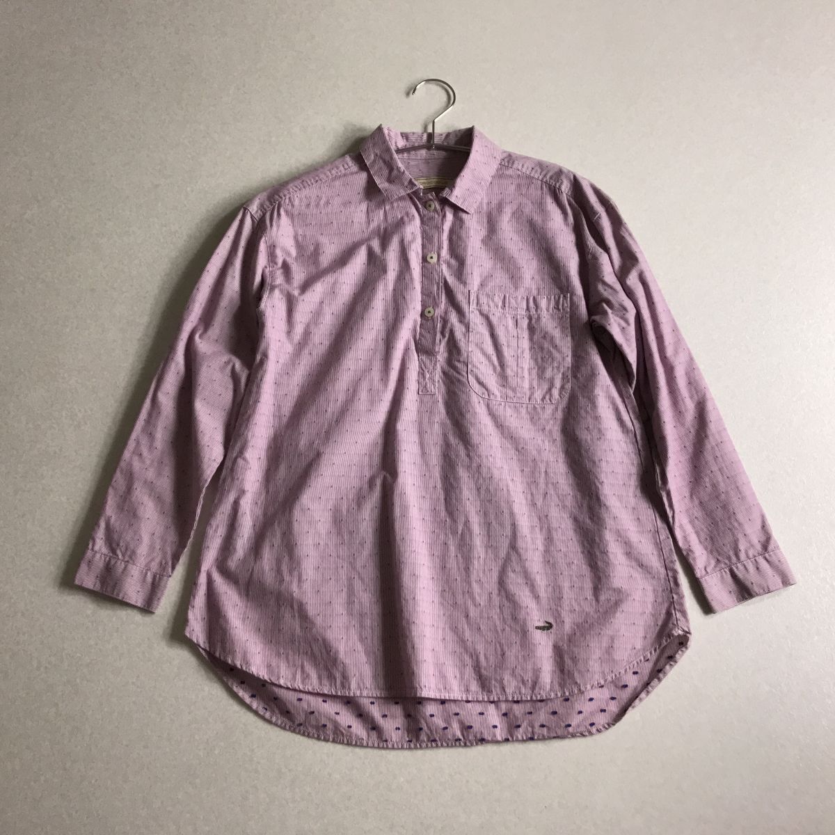 ☆ crocodile クロコダイル ネップデザイン シャツ ブラウス拍卖