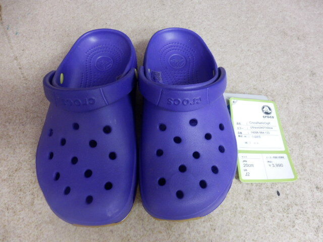 6260△ 未使用 crocs クロックス サンダル 20㎝ 子供用 パープル拍卖
