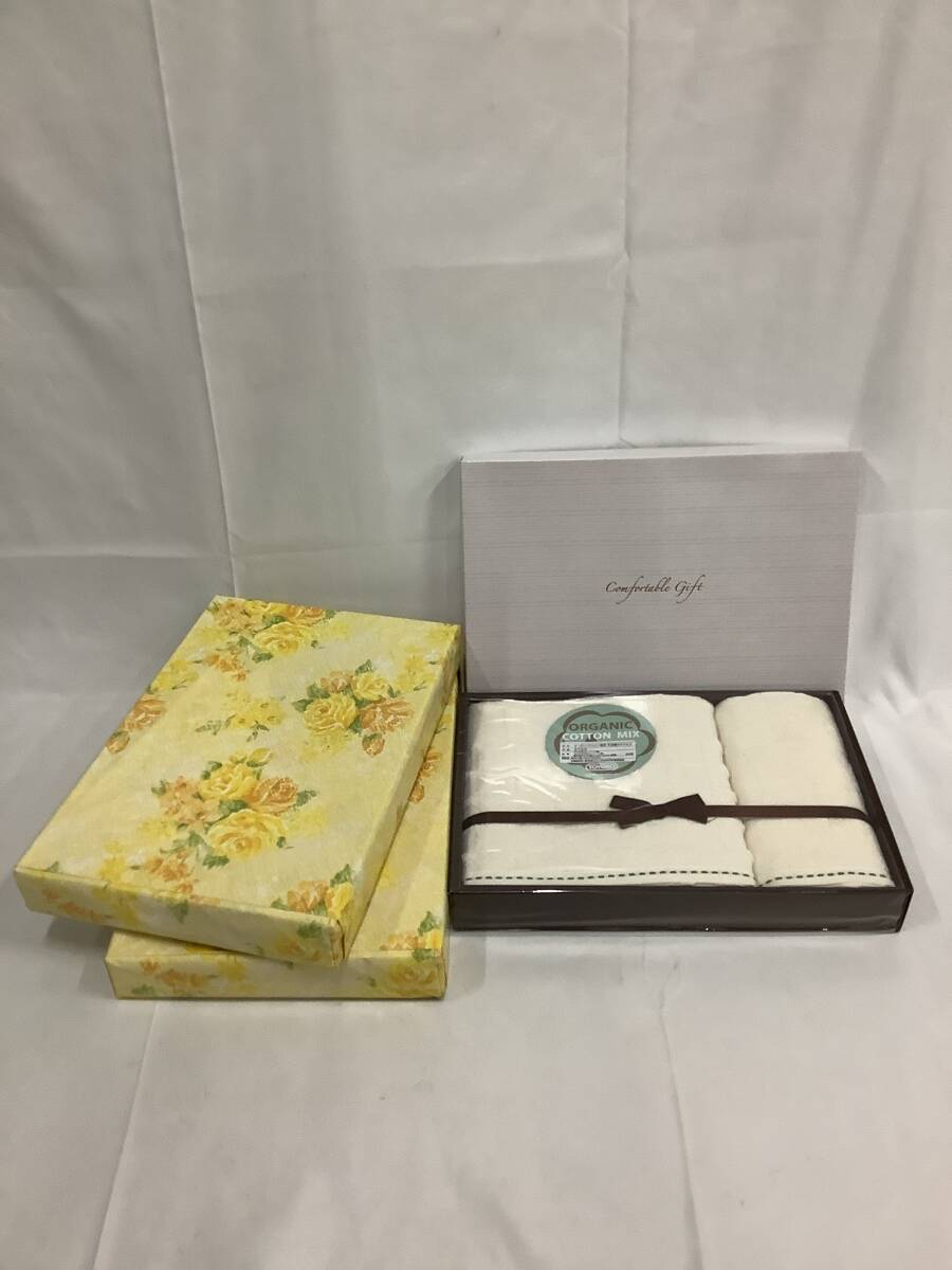 【106-5.NT】1円〜 今治製タオルセット オーガニックコットン使用 3箱セット 東洋紡 未使用品拍卖