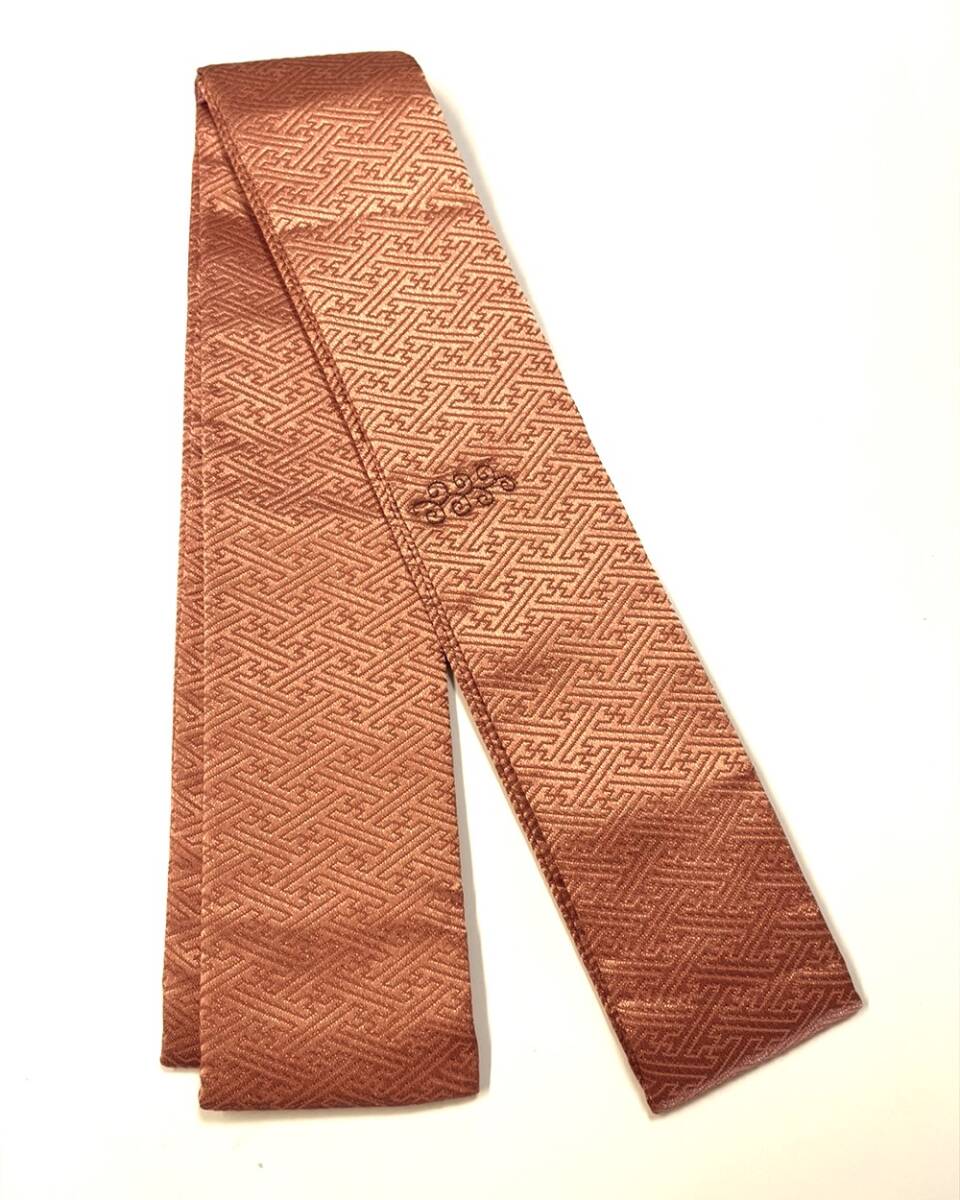 花とら●リサイクル和装小物 重ね衿 伊達衿 訪問着 振袖 華やか 薄茶 薄橙 刺繍 251013拍卖