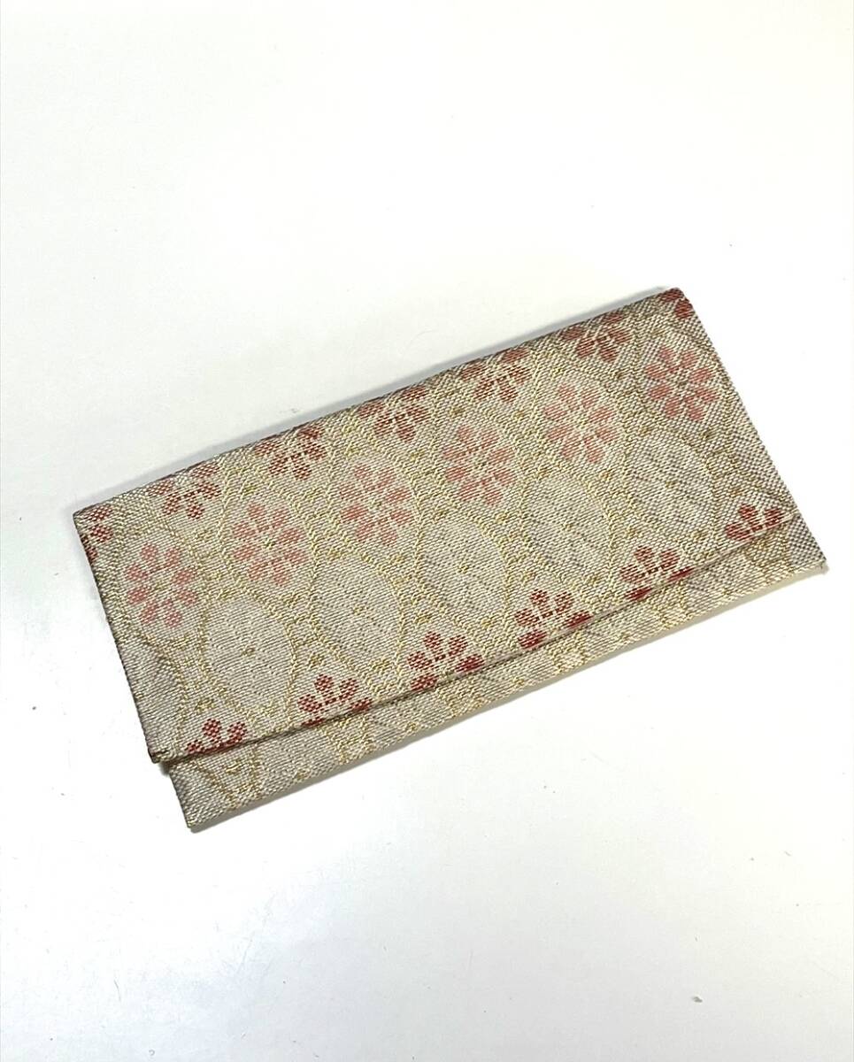 花とら●リサイクル和装小物 長財布 立涌 菊 251013拍卖