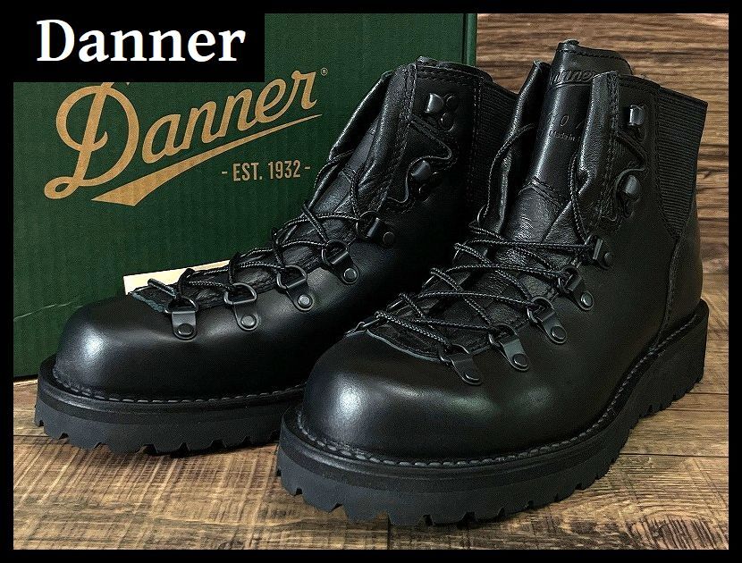送無 新品 日本製 Danner ダナー D217610 VERTIGO LIGHT バーティゴライト サイドゴア レザー トレッキング ブーツ シューズ 黒 25.5 ②拍卖