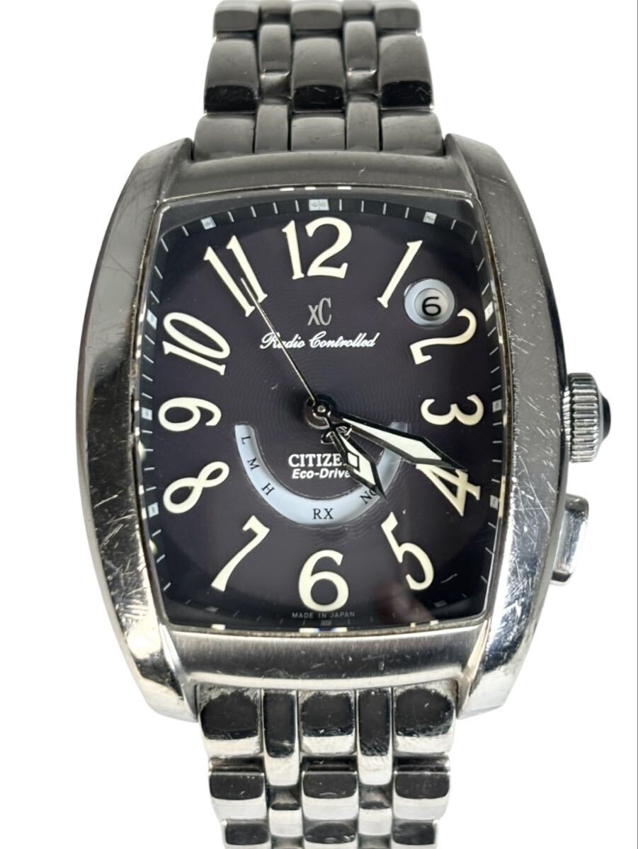 【送料無料】シチズン CITIZEN クロスシー H412-T004717TA エコドライブ eco-drive 腕時計 電波ソーラー 黒文字盤 デイト メンズ 長瀬智也 拍卖