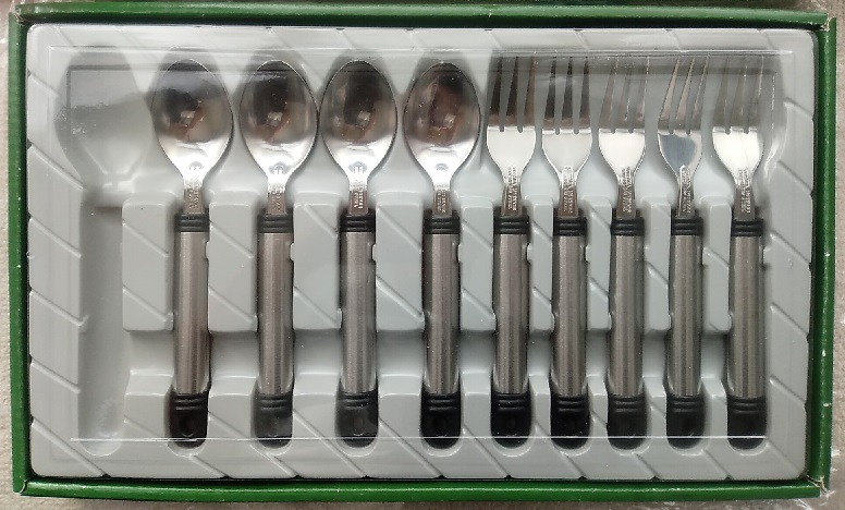 デザートスプーン&フォーク セット残り 未使用 ★注意★送料を下げる為に発送は中身のみです★拍卖