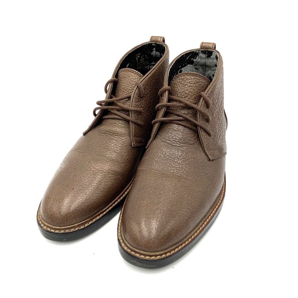 K ▼ 洗練されたデザイン COACH コーチ 本革 チャッカブーツ 革靴 24.5cm メンズ シューズ 紳士服 拍卖