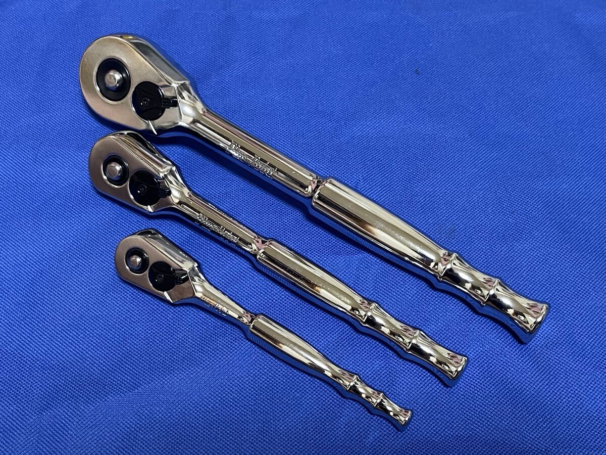 スナップオン snap-on ブルーポイントラチェットハンドル セット 1/2、3/8、1/4。拍卖
