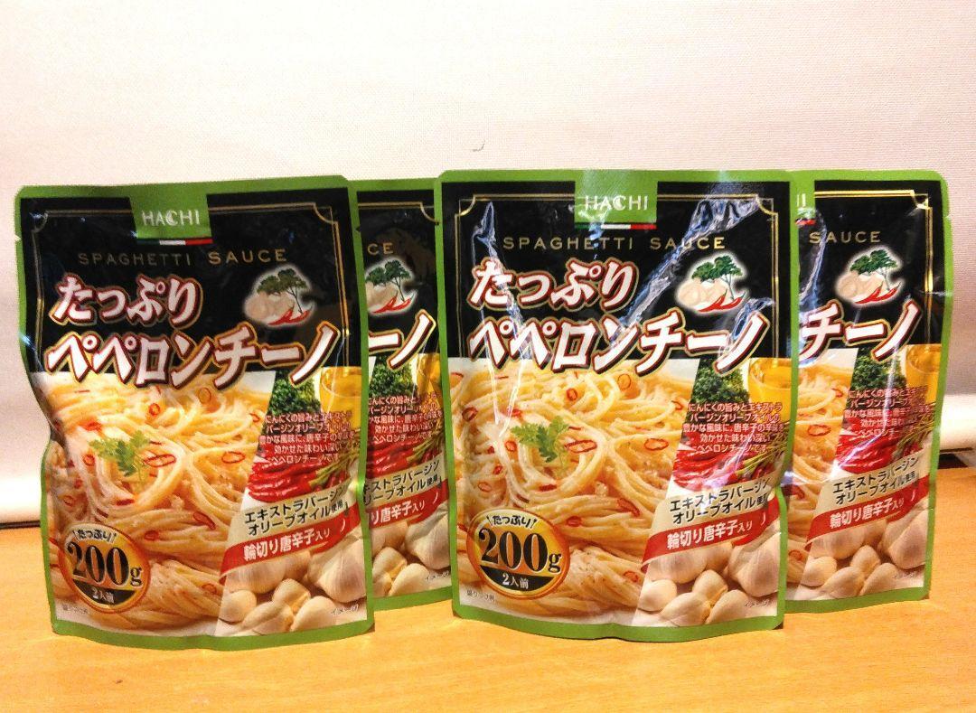 ハチ食品 パスタソース たっぷり・ペペロンチーノ 200g ×4個拍卖