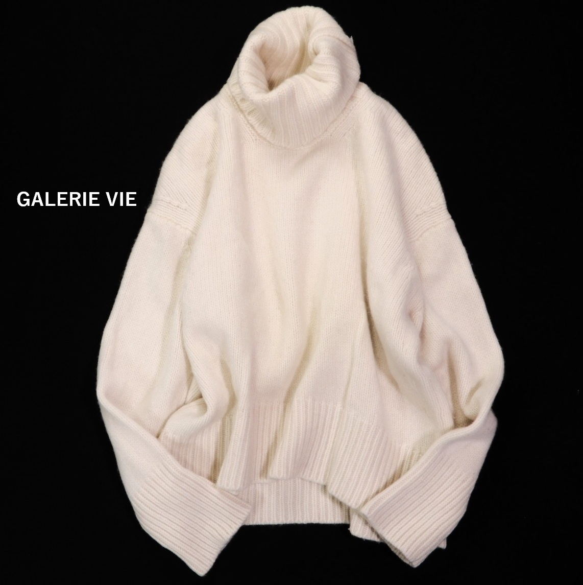 ギャルリーヴィー GALERIE VIE TOMORROWLAND トゥモローランド ファインウール ハイネック プルオーバー S拍卖