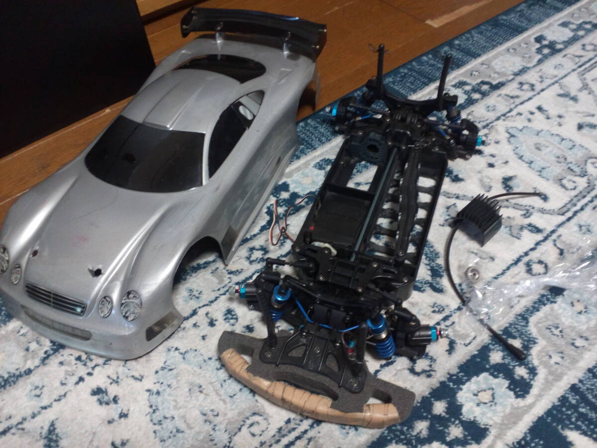 タミヤ製TB-02フルベアオプション仕様サーボ付+ベンツボディーセット拍卖