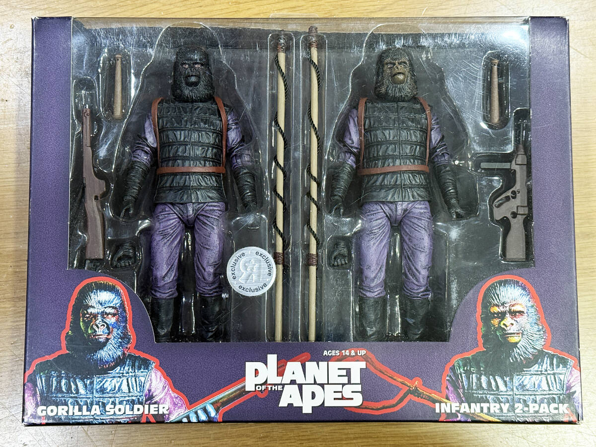 NECA 猿の惑星 ゴリラ・ソルジャー セット Gorilla Soldier Infantry 2PK 新品未開封 拍卖