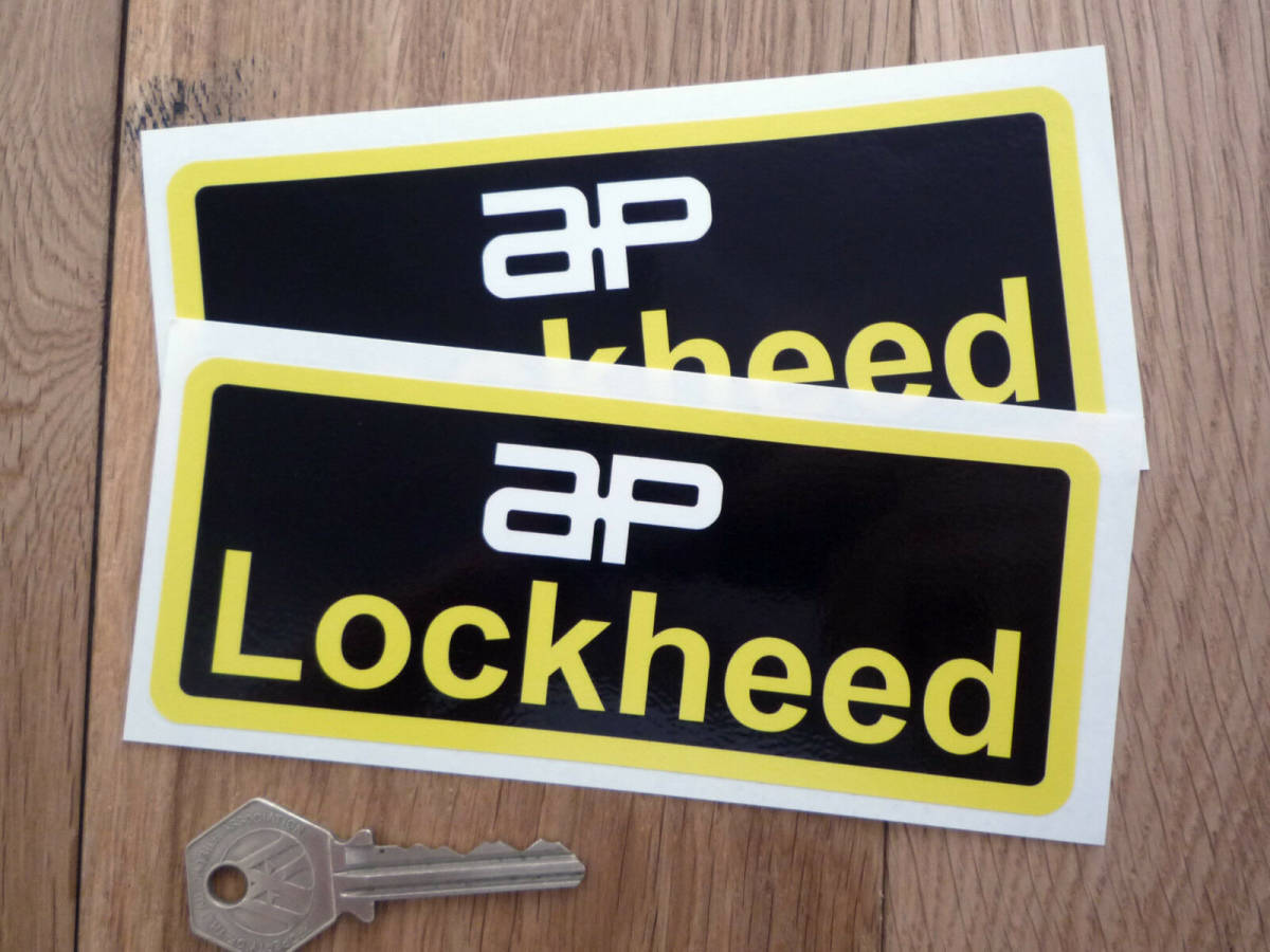 海外 限定品 送料込み AP LOCKHEED Racing DECAL STICKER ステッカー シール デカール 2枚セット 150mm × 60mm ステッカー拍卖