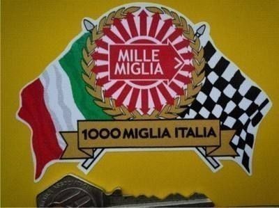海外 限定品 送料込み ミッレミリア イタリア MILLEMIGLIA チェッカー 95mm ステッカー拍卖