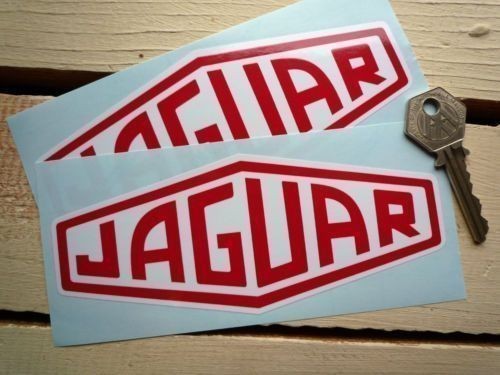 海外 限定品 送料込み ジャガー Jaguar Lozenge Red 100mm 2枚セット ステッカー拍卖