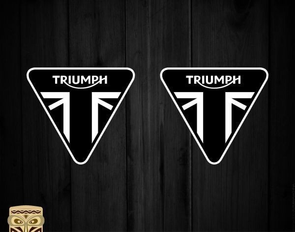 海外 限定品 送料込み トライアンフ TRIUMPH MOTO 70mm 2枚セット ステッカー拍卖