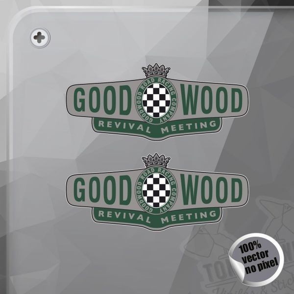 海外 限定品 送料込み グッドウッド GOODWOOD REVIVAL MEETING 110mm 2枚セット ステッカー拍卖