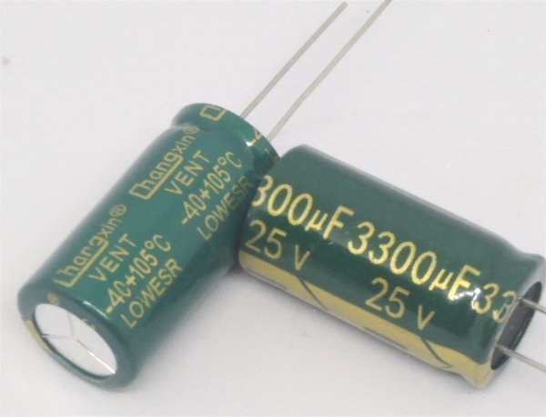 3300uf 3300μF 25V 105℃ 13×26 電解コンデンサー 2個組1セット拍卖