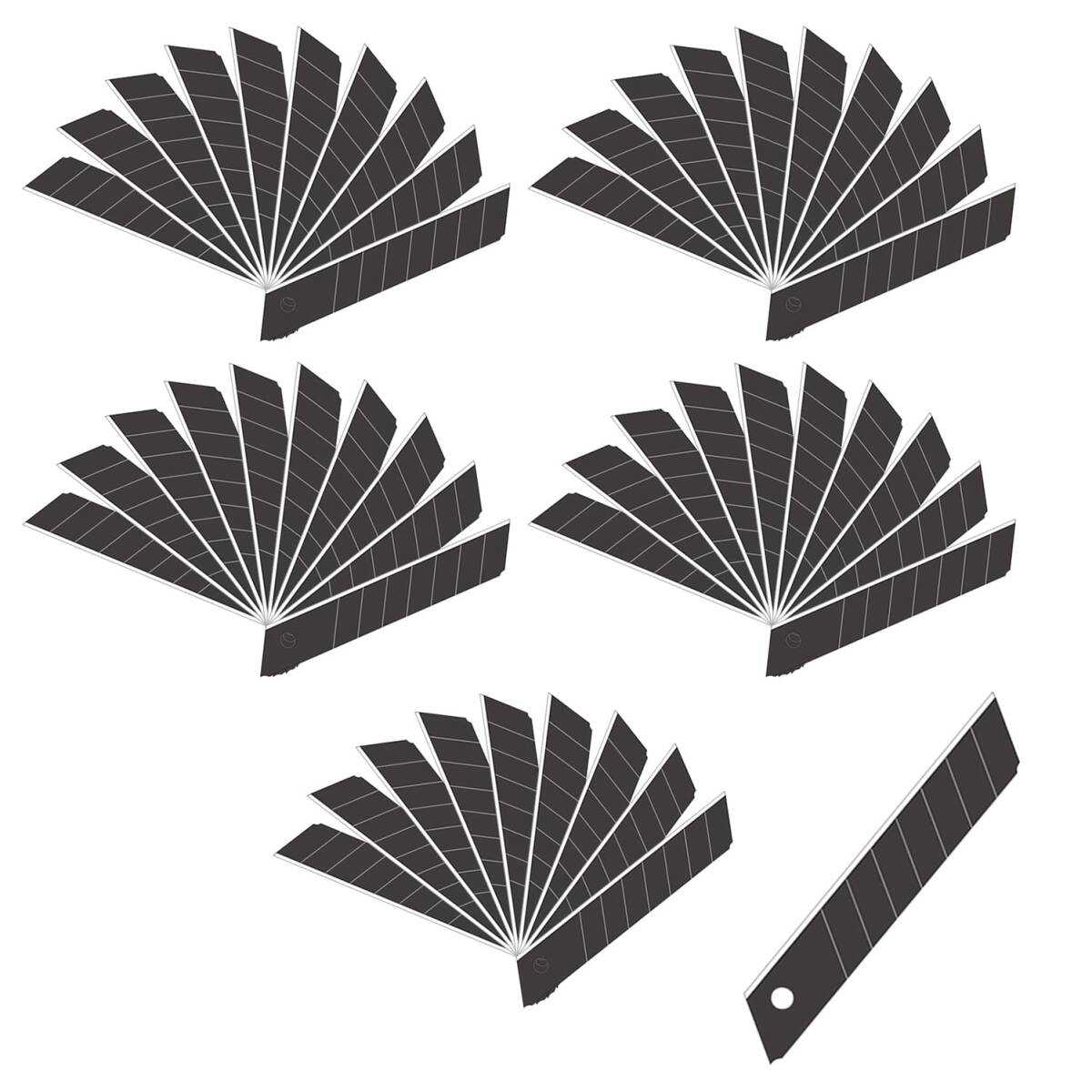 トラスコ中山(TRUSCO) ムラテックケーディーエス(Murateckds) ムラテックKDS カッター替刃鋭黒刃(大)50枚入 LB-50B拍卖