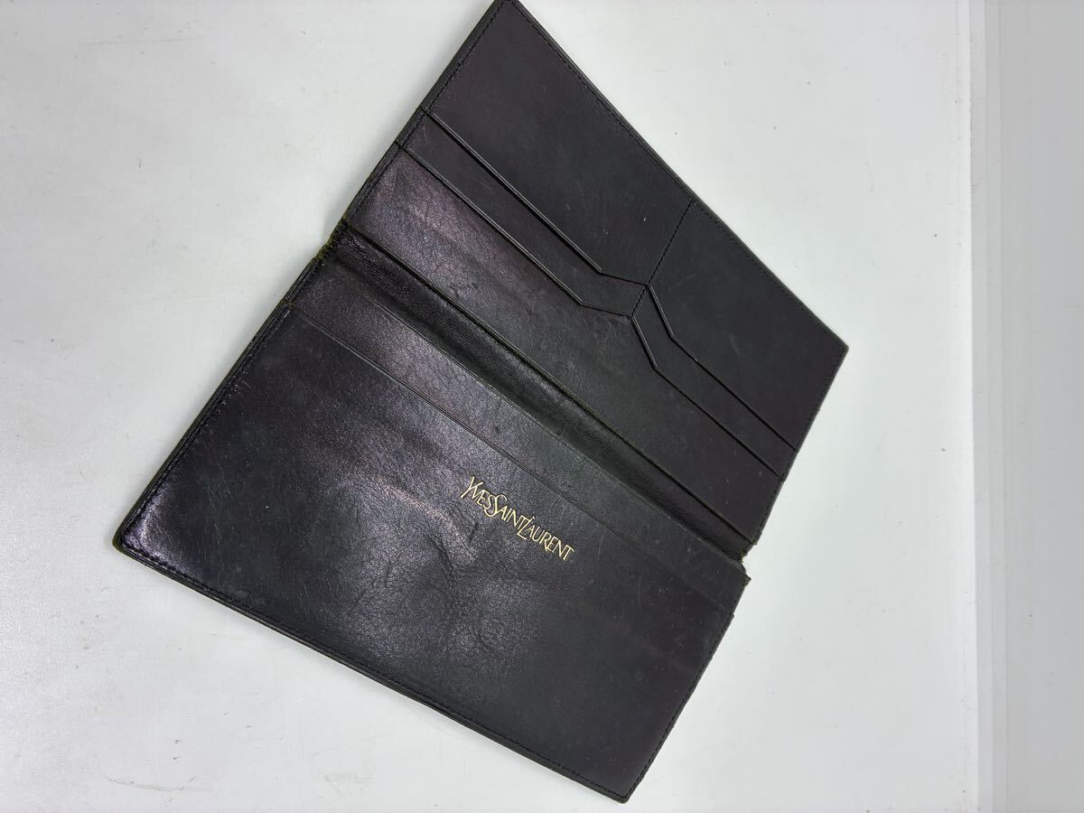 yves saint laurent サンローラン 長財布 札入れ 黒 レザー拍卖
