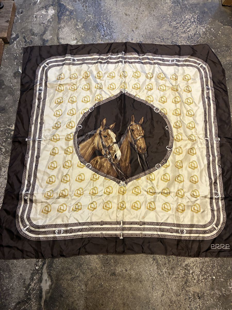 イタリア製 ERRE エッレ スカーフ シルク100 ホース拍卖