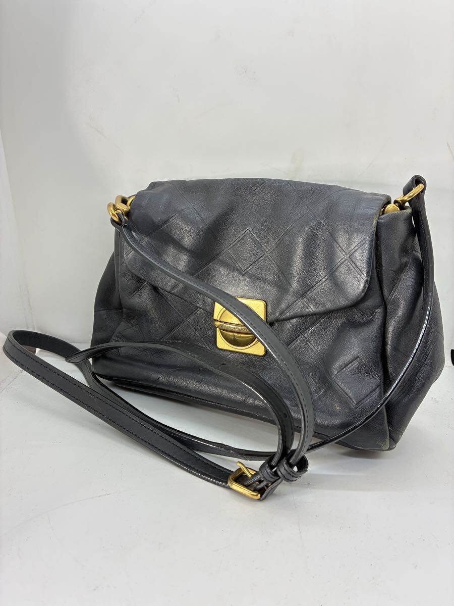 MARK BY MARK JACOBS マークジェイコブス レザー ショルダーバッグ ブラック拍卖