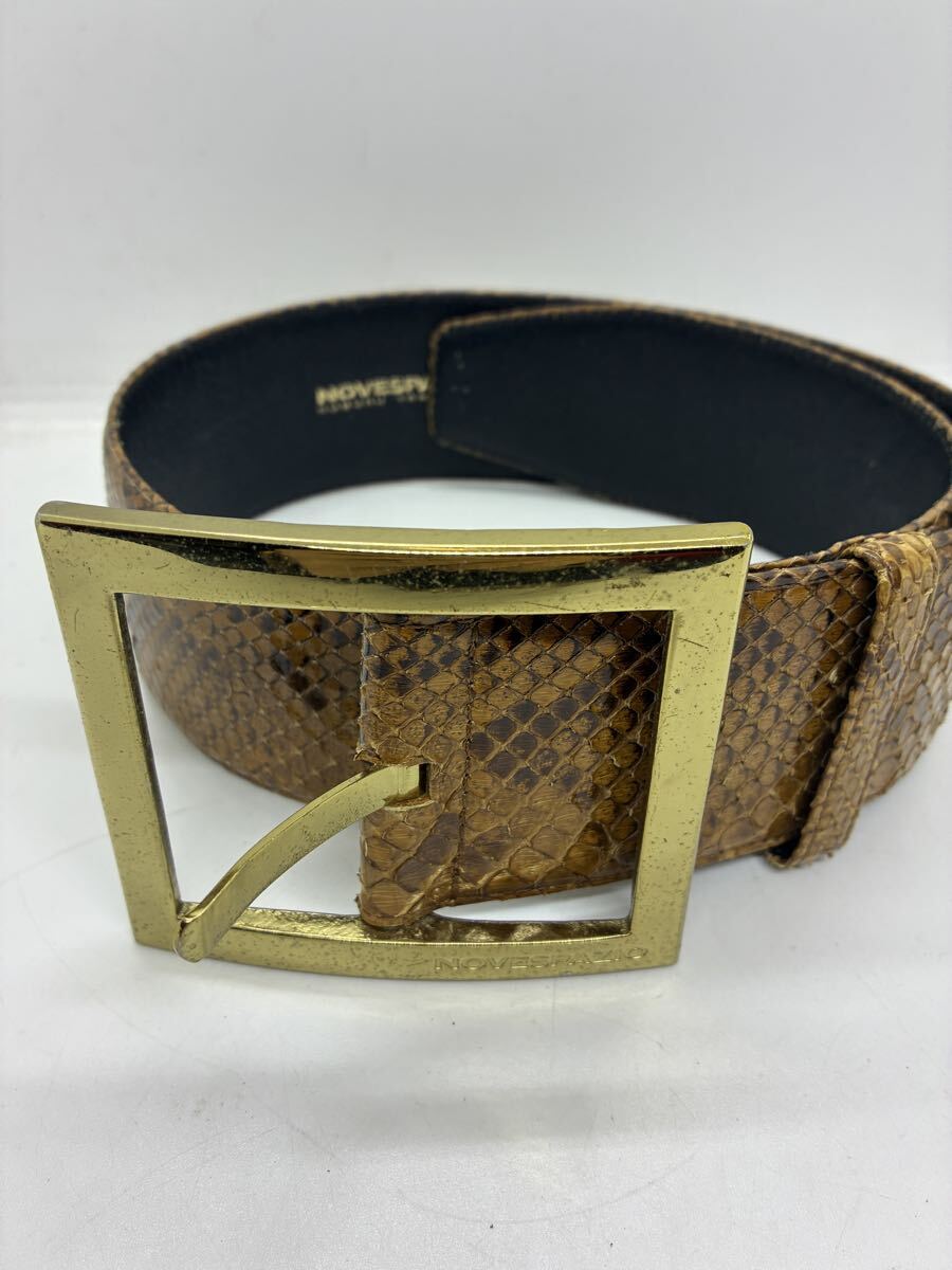NOVESPAZIO noboru yamafuji レザー ベルト レディース パイソン拍卖