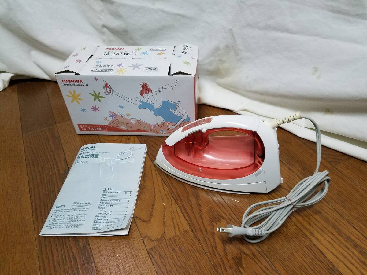 【家電】 TOSHIBA 東芝 スチームアイロン TA-ZA1 (箱、説明書付き) 動作確認済み拍卖