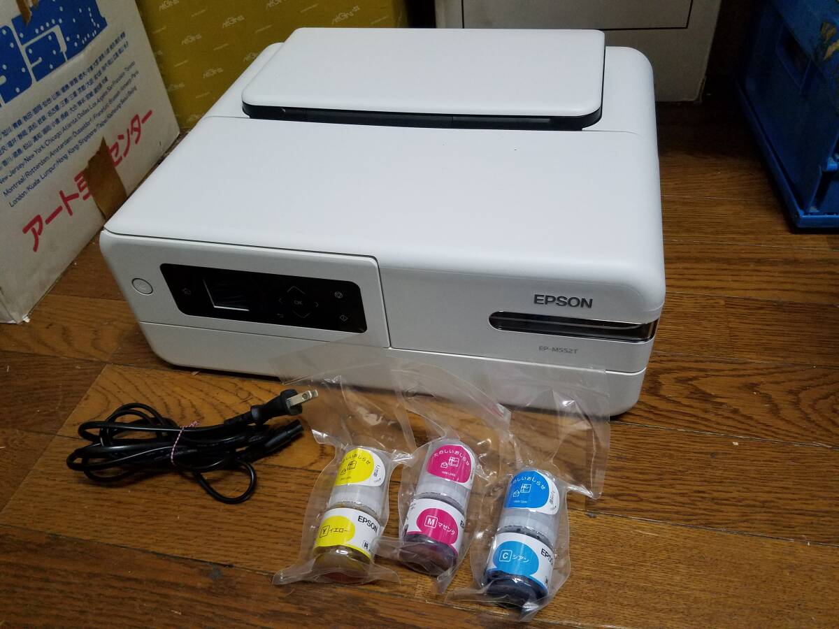 【PC周辺機器】 EPSON エプソン EP-M552T A4 インクジェット プリンター エコタンク (インク3本付属) 動作確認済み拍卖