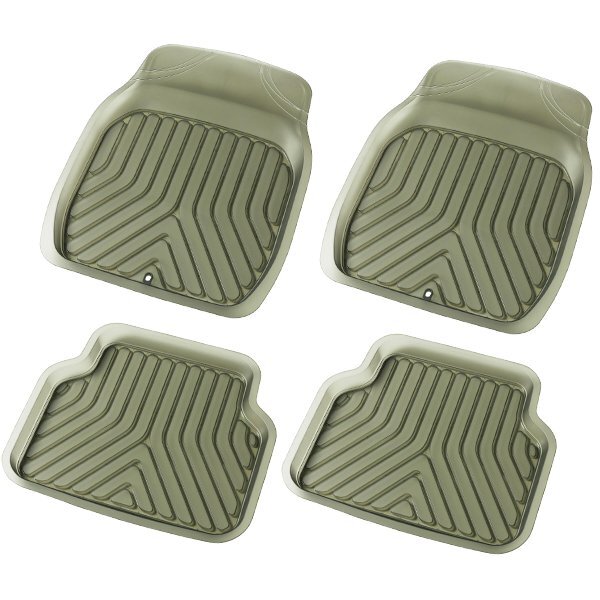 防水 フロアーマット ラバーマット 3Dプライム 汚れ防止 軽自動車 普通車 汎用 4枚セット (フロント 前席2枚 リア 後席2枚) スモーク SM拍卖