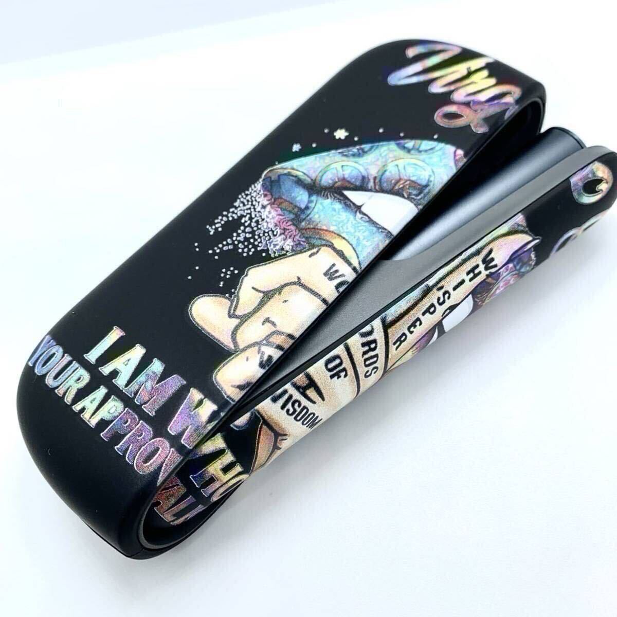 アイコス イルマ アイケース iqos iluma iケース iQOS ILUMA ケース ドアカバーセットハードケース 新 両面印刷A 黒v拍卖