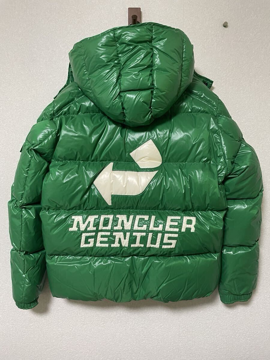 絶対本物 極美品 国内正規品! モンクレール ジーニアス MONCLER ASPIN サイズT4 シャイニーグリーン 送料無料拍卖