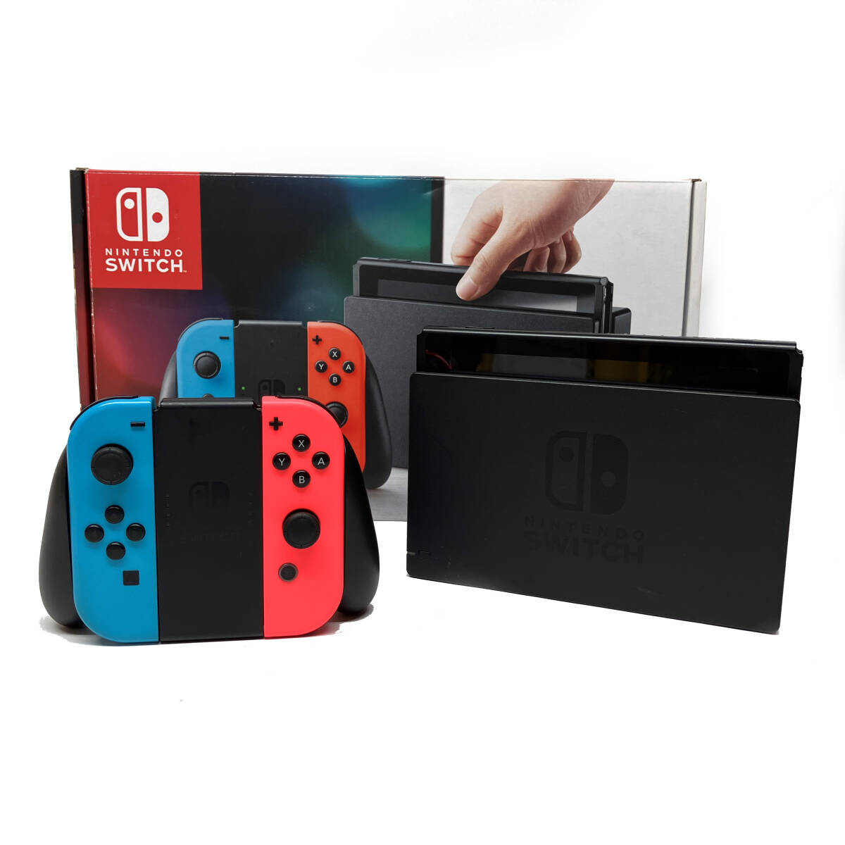 kk056 Nintendo Switch 本体 HAC-001 Joy-Con (L) ネオンブルー/ (R) ネオンレッド 2017年 ※中古拍卖